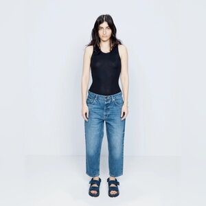 Raey Carrot cropped organic-cotton jeans